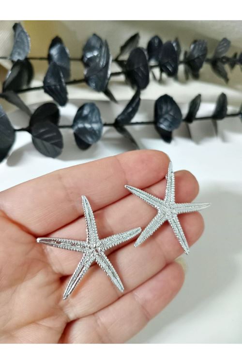Gümüş Deniz Yıldızı Hafif Küpe