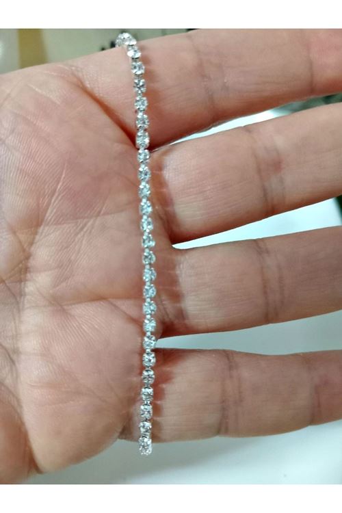 Tek Sıra Su Yolu Gümüş Bileklik