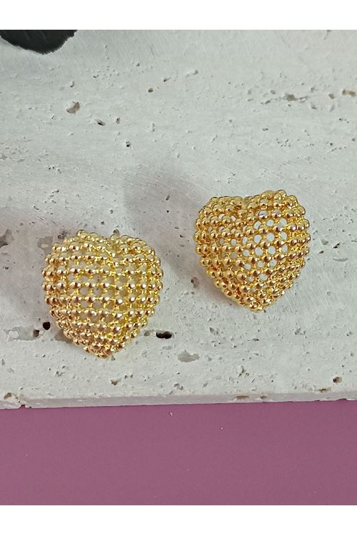 Gold Kalp Hafif Kadın Küpe