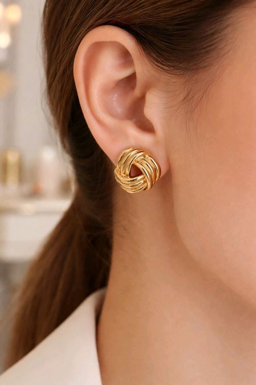Marka Küpe, Gold Vintage Küçük Küpe