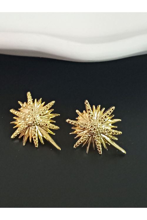 Gold Kuzey Yıldızı Küpe