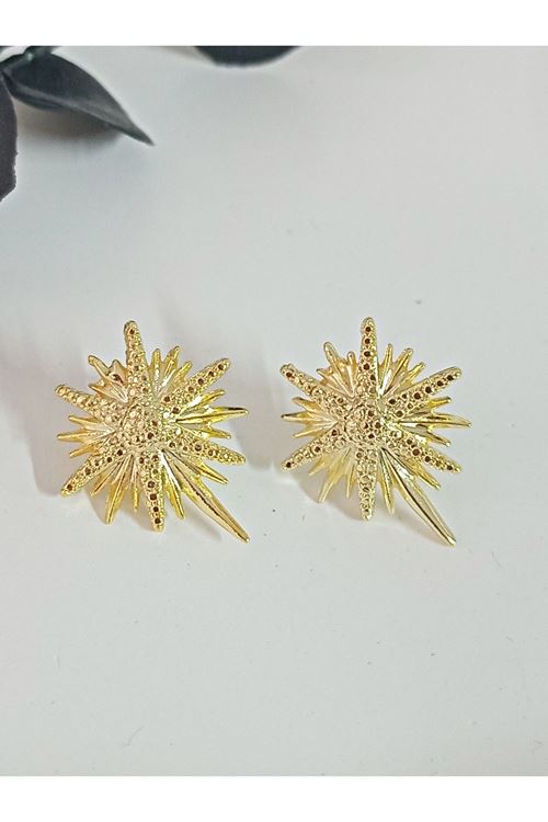 Gold Kuzey Yıldızı Küpe