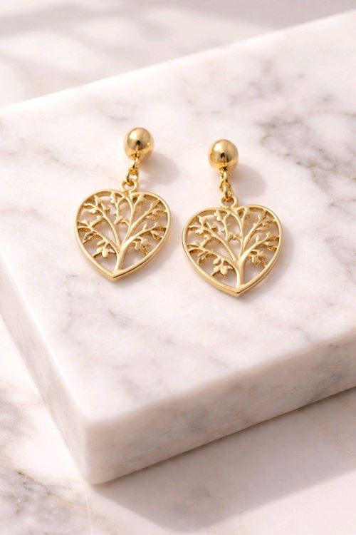 Gold Hayat Ağacı Küpe