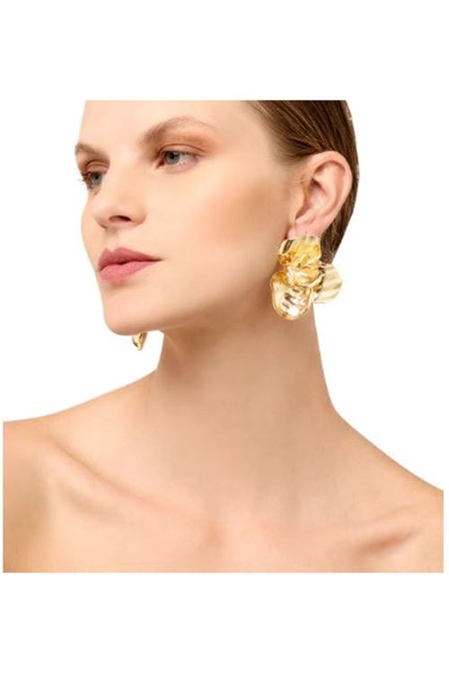 Gold Çiçek Küpe