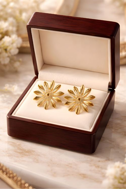 Gold Bombeli Papatya Küpe, Hafif