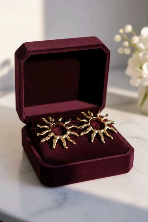 Gold Güneş Küpe