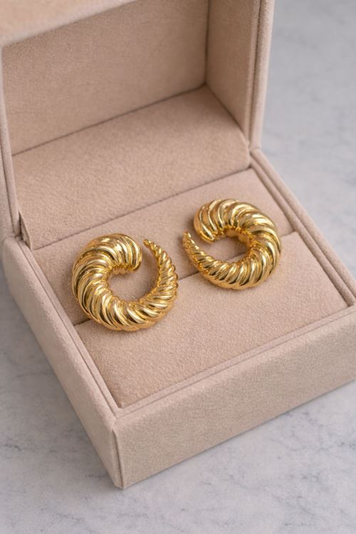 Gold Spiral Küpe