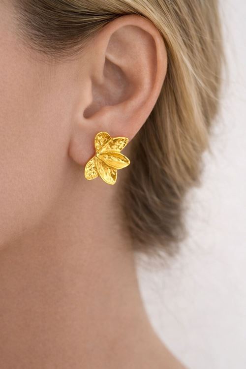 Gold Küçük Boy Yapraklar Küpe