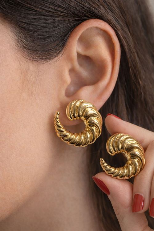 Gold Spiral Küpe