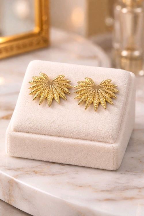 Gold Yarım Yıldız Küpe, Hafif