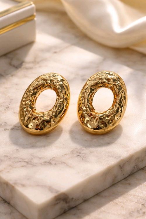 Marka Model, Gold Büyük O Küpe, Hafif