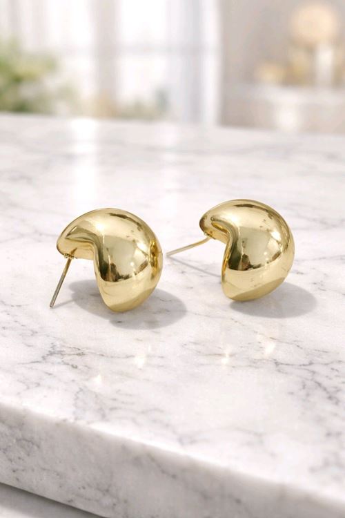Gold Top Halka Küpe, Çok Hafif
