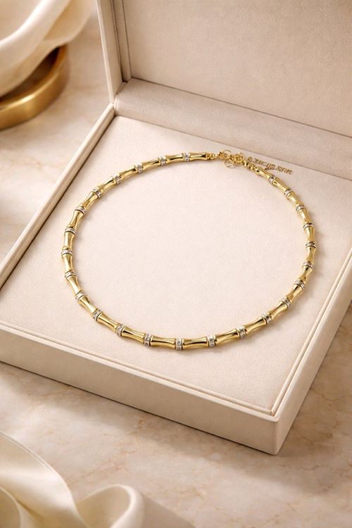 Gold Taşlı Serenay Kolye
