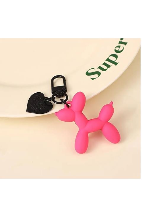 Balon Köpek Pembe Anahtarlık