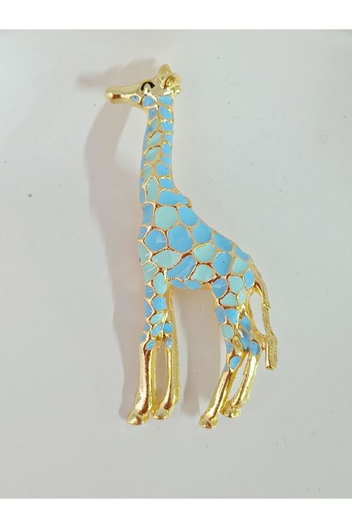 Mavi su Yeşili Zürafa Broş