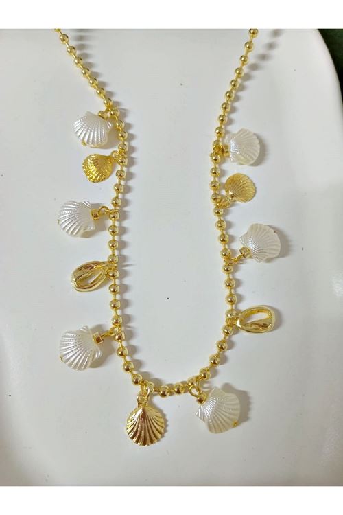 Gold Balık, Deniz Yıldızı Charmlı Elegant Plaj Kolye