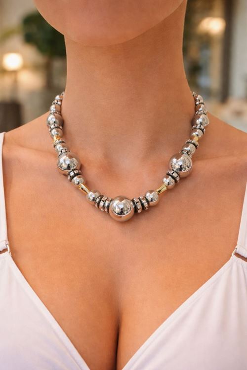 Gümüş Renk Elegant Kolye