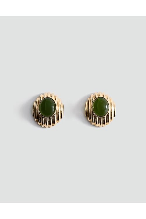 Marka Model, Çelik Gold Yeşil Hafif Küpe