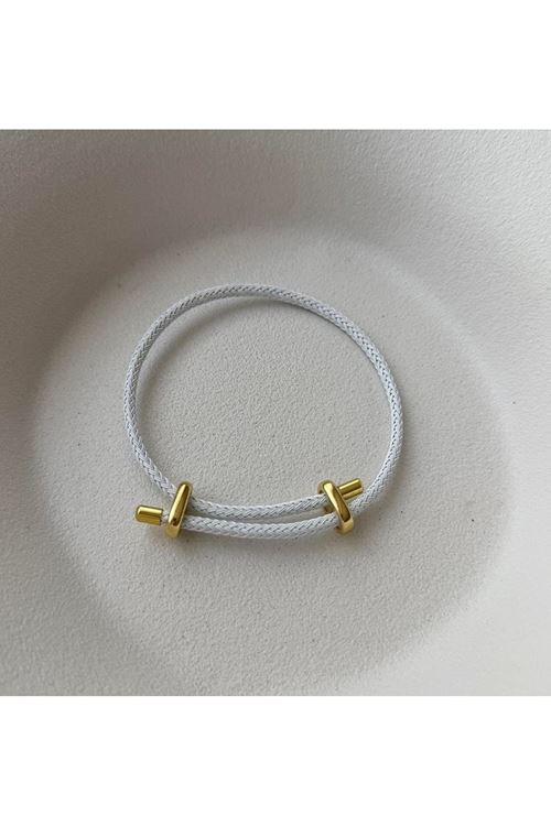 Beyaz Trend Kadın/Erkek Unisex Bileklik