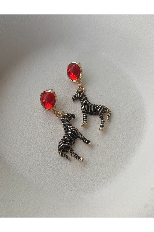 Marka Küpe, Zebra Sallantılı Trend Kadın Küpe