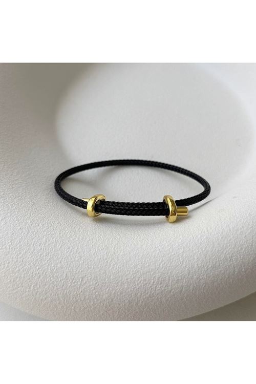 Siyah Trend Kadın/Erkek Unisex Bileklik