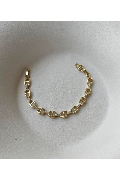 14K Altın Kaplama Elegant Bileklik