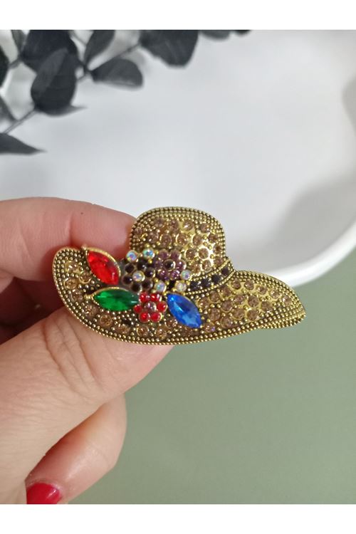 Gold Şapka Broş