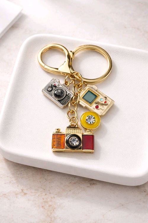 Fotograf Makinesi Telefon Çanta Süsü Aksesuarı , Meslekler Anahtarlık