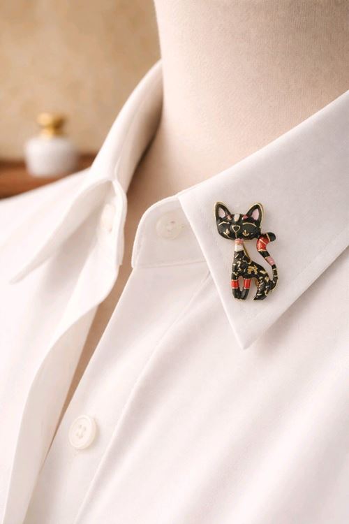 Siyah Kedi Broş
