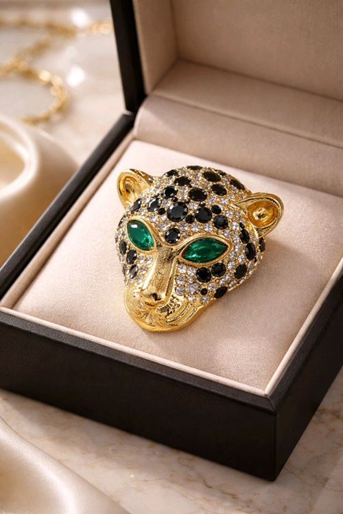 Gold Kaplan Broş, Yaka Broşu, Çanta Broşu
