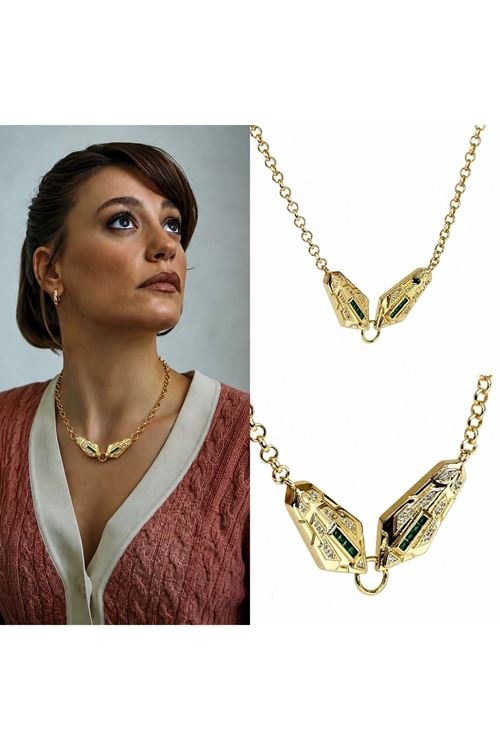 Serenay Çift Yılan Kolye