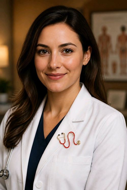 Kırmızı Steteskop Doktor Broş, Yaka Broşu, Çanta Broşu, Meslek Broş