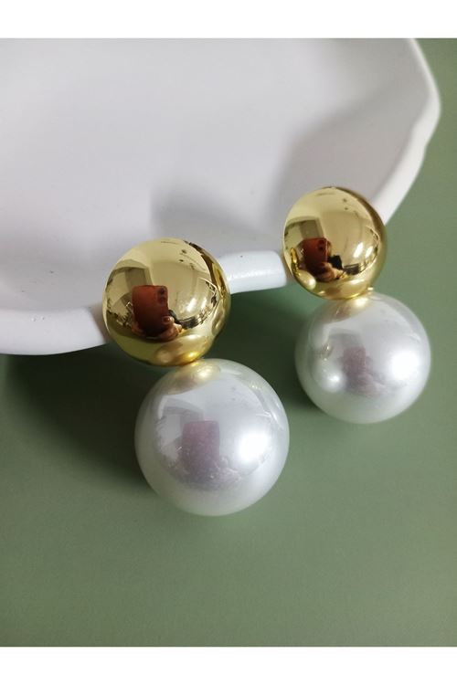 Marka Model, Gold İnci Hafif Kadın Küpe