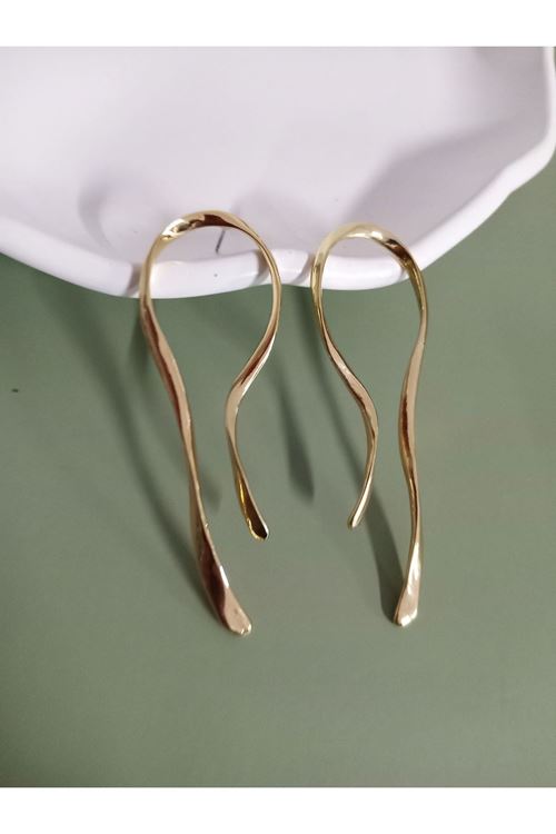 Marka Model, Gold Çelik Büyük Hafif Kadın Küpe