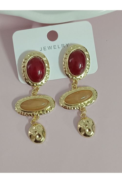 Marka model, Bordo Kahve Kadın Küpe