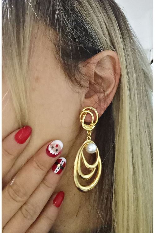 Marka Model, Gold İncili Küpe