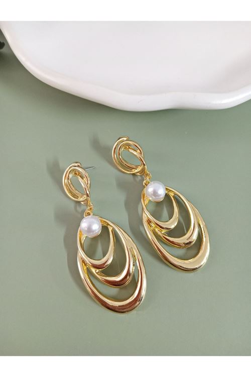 Marka Model, Gold İncili Küpe