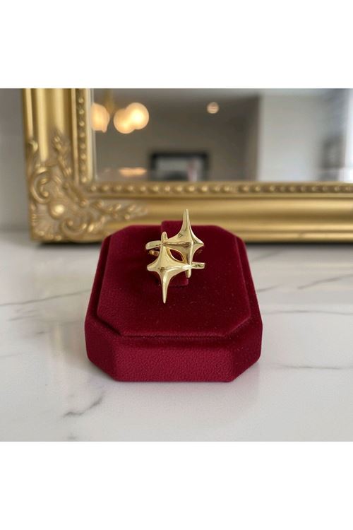 Çelik Gold Kuzey Yıldızı Yüzük, Ayarlanabilir