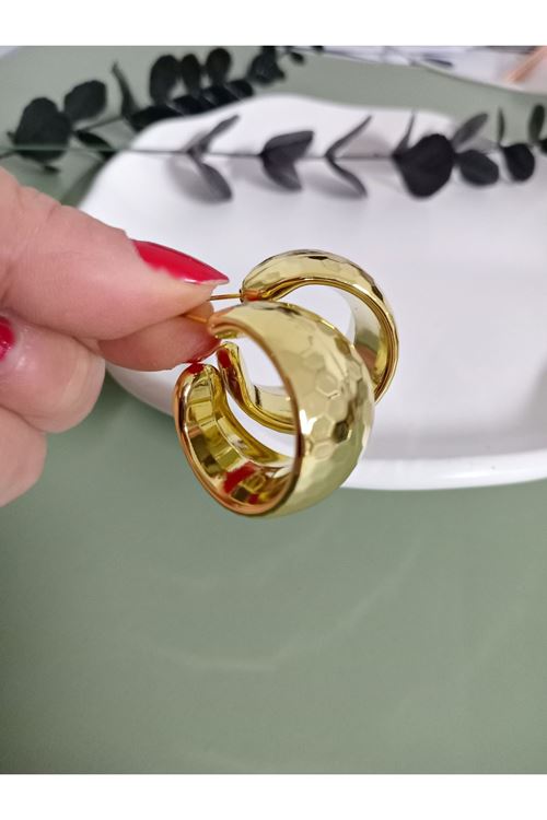 Gold Petek Halka Küpe, Hafif