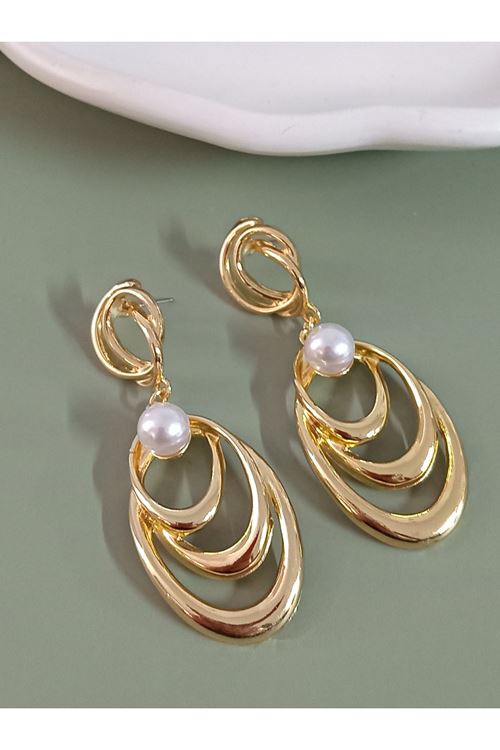 Marka Model, Gold İncili Küpe