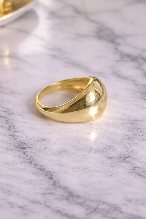 Çelik Gold Top Yüzük, Ayarlanabilir