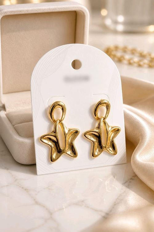 Gold Sallantılı Küpe