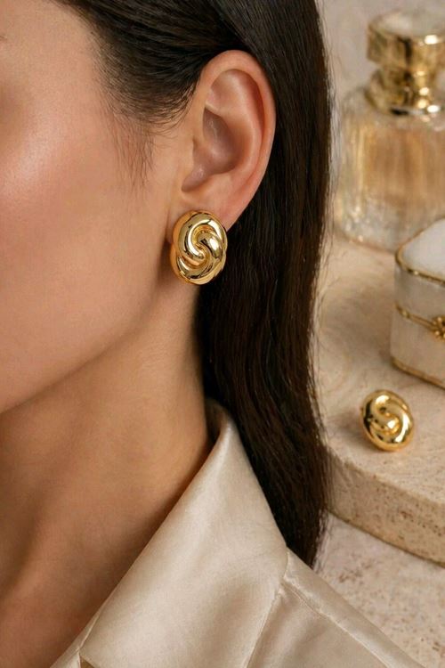 Gold S Model İthal Küpe