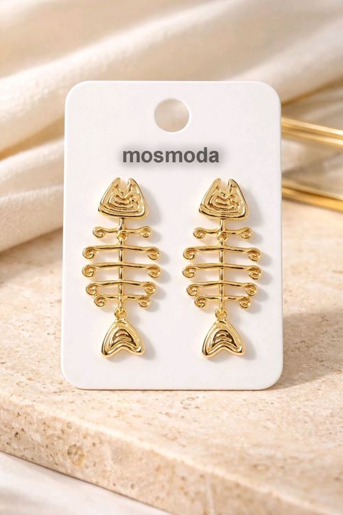 Gold Kılçık Balık Küpe