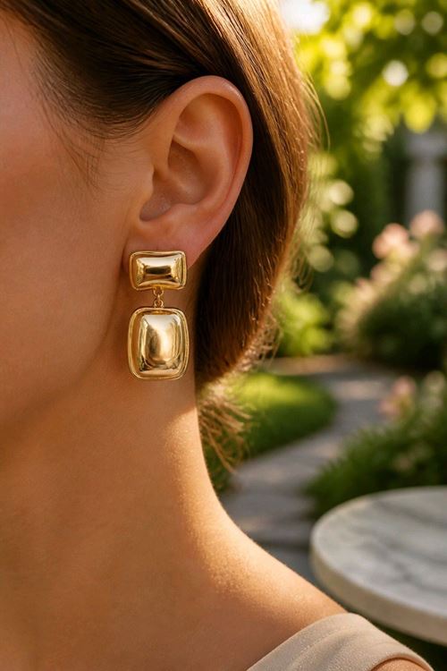 Gold Sallantılı Küpe