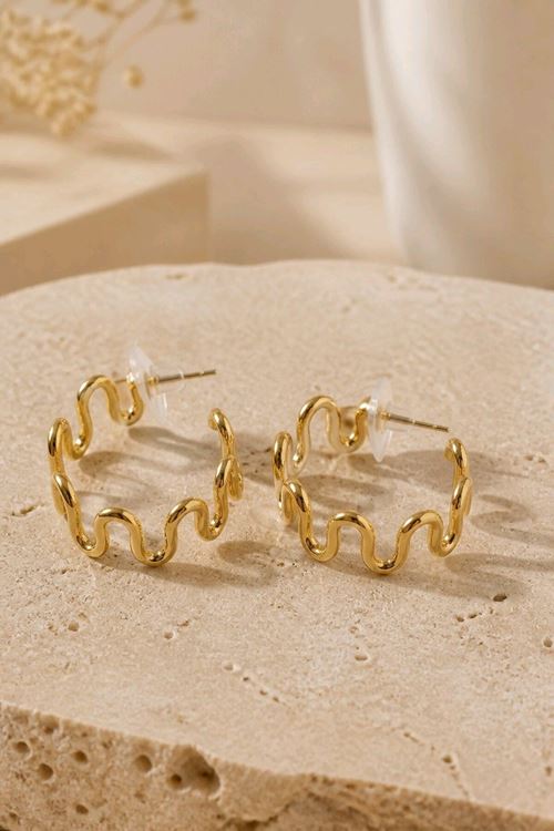 Gold 2cm Tasarım Tel Halka Küpe