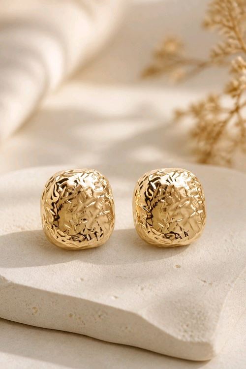 Gold Kare Küpe