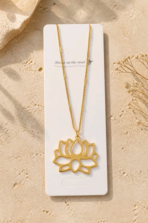 Paslanmaz Çelik Lotus Kolye