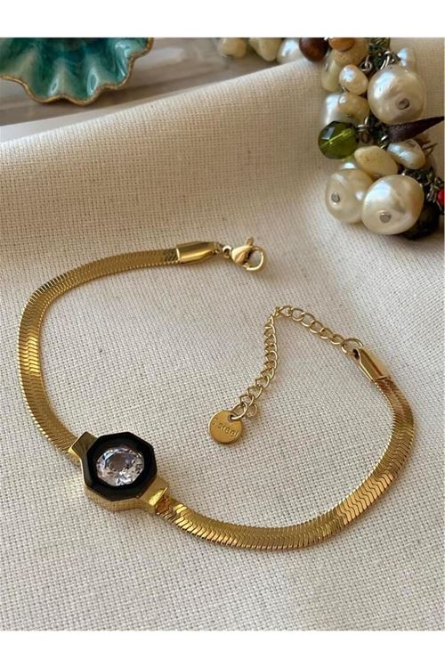 Çelik Gold Çağla Şikel Bileklik, Kadın Erkek, Unisex