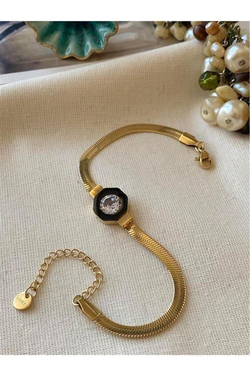 Çelik Gold Çağla Şikel Bileklik, Kadın Erkek, Unisex